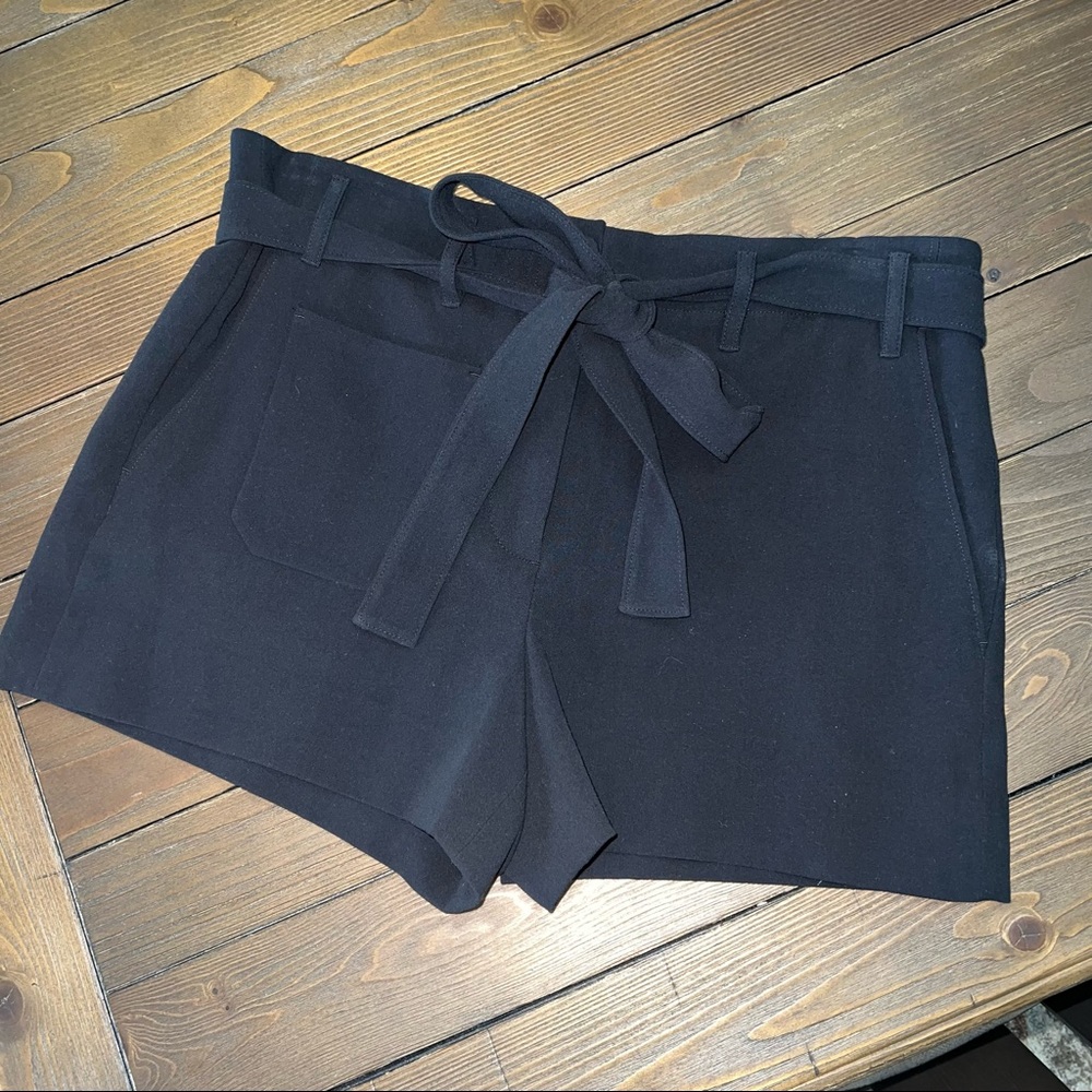 NWT Helmut Lang black sash tie shorts